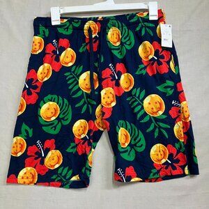 Dragon Ball Z Men's Size Large Multicolor 7" Shorts Floral Adjustable Waistband